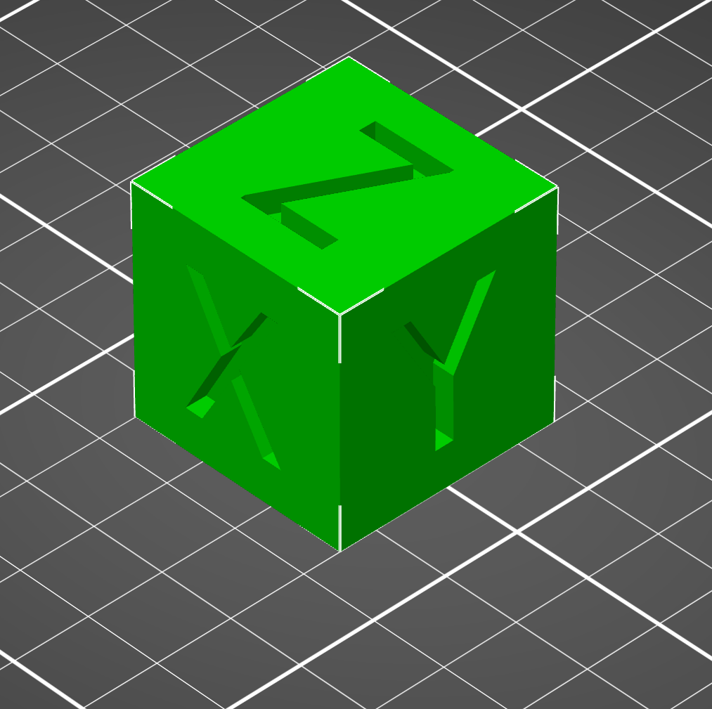 XYZ Calibration Cube 30x30x30mm