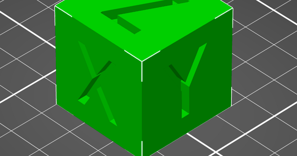 XYZ Calibration Cube 30x30x30mm by derzoelli Download free STL model
