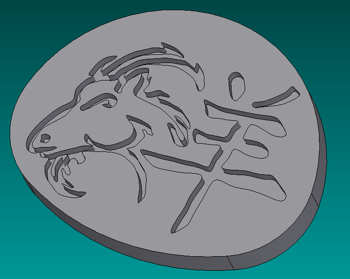 Chinese zodiac - goat (button)