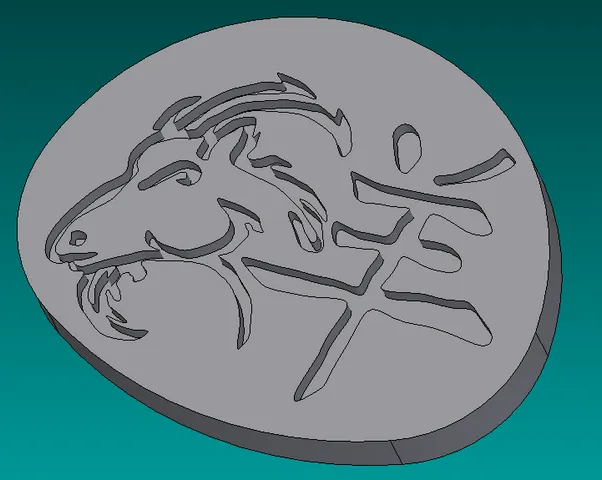 Chinese zodiac - goat (button)