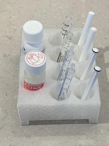 Syringe drying rack and medication holder