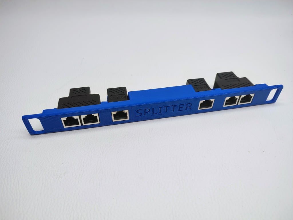 Patch panel for two LAN splitters