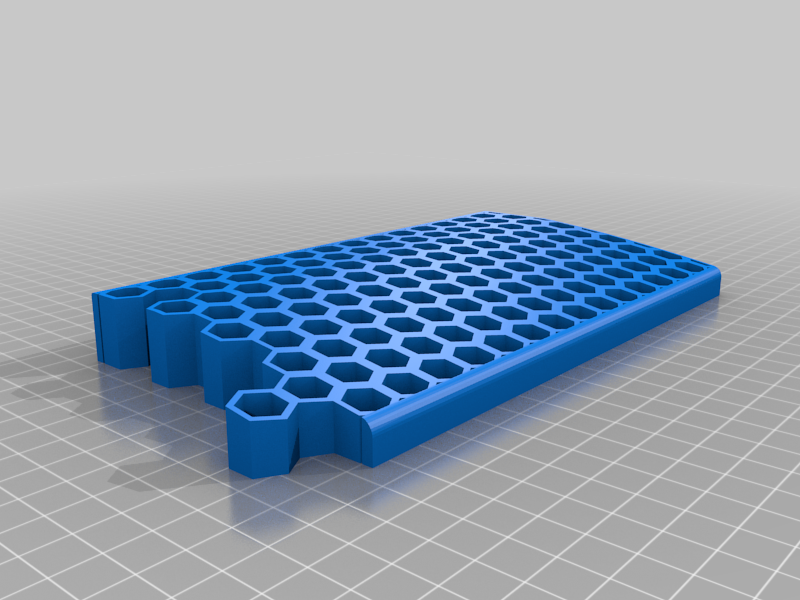 Miniatura 2 do modelo 3D Keyboard Wrist Rest (YMDK75% split) - Hexagon Pattern