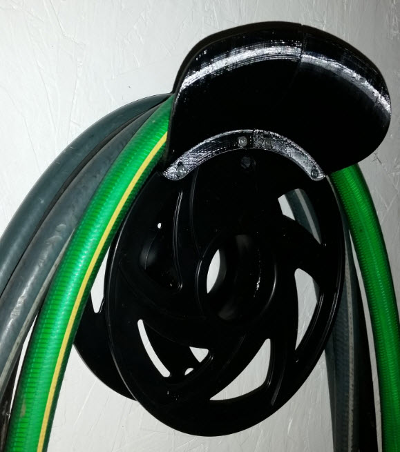 Garden Hose Holder Using Filament Spool