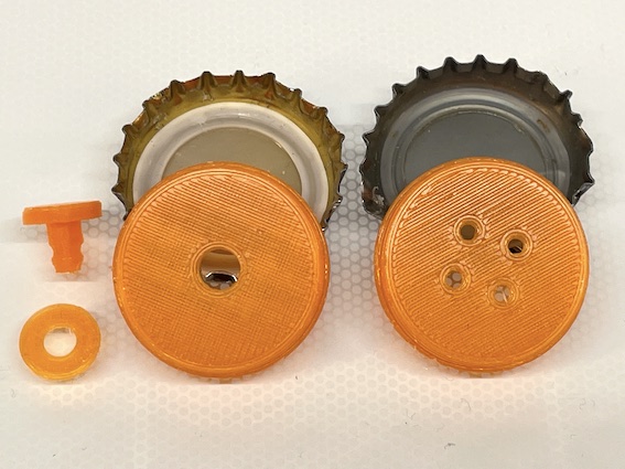 Button for bottle caps