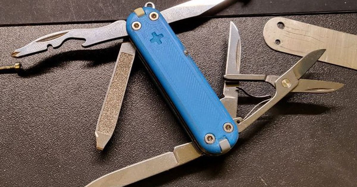 Swiss army knife 58mm scales by 1g0rb | Download free STL model ...