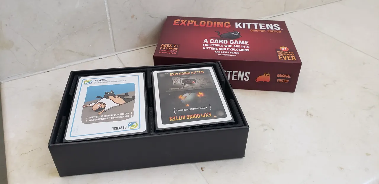 3D Printed Expanding Kittens Card Deck Holder Set With Game Box Insert 