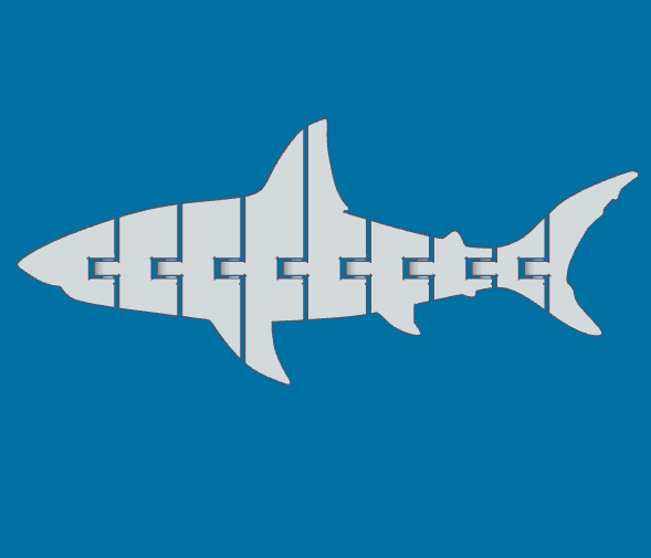 Articulated Great White Shark