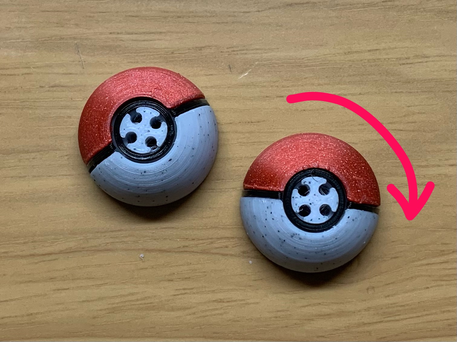 Poké Ball Fidget Spinner Button