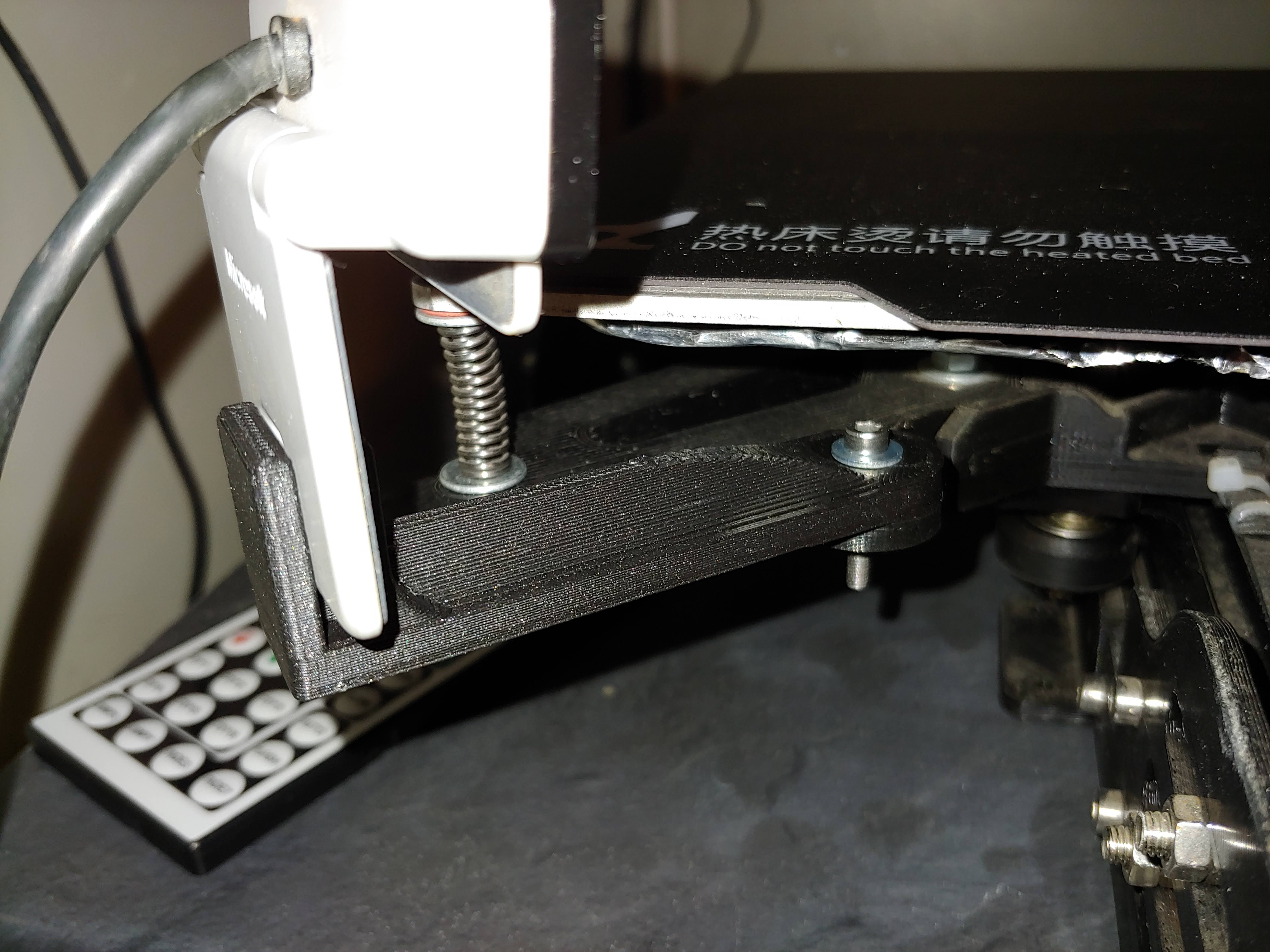 Micrososft webcam holder under bed