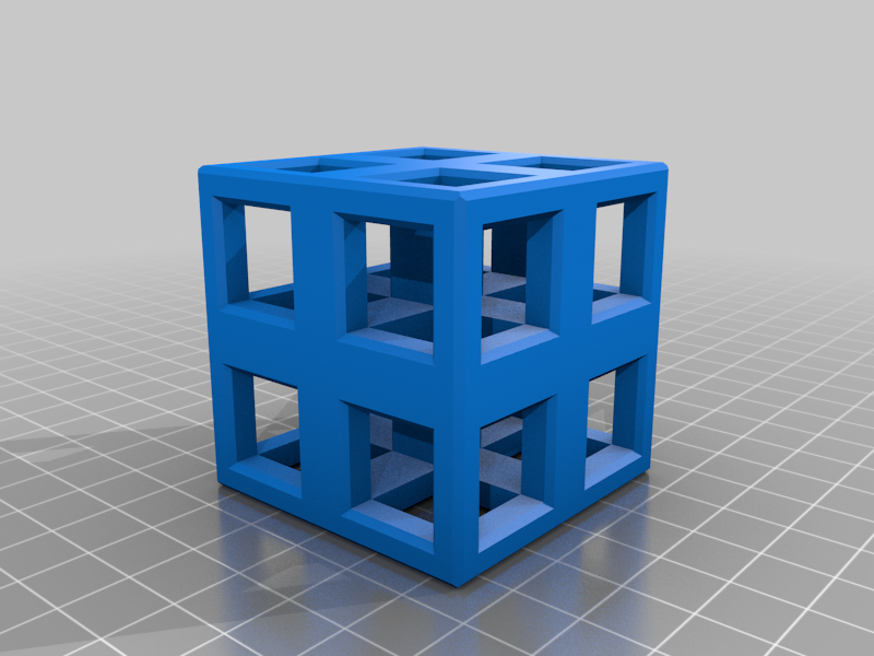 cube fractal (4 holes per face)