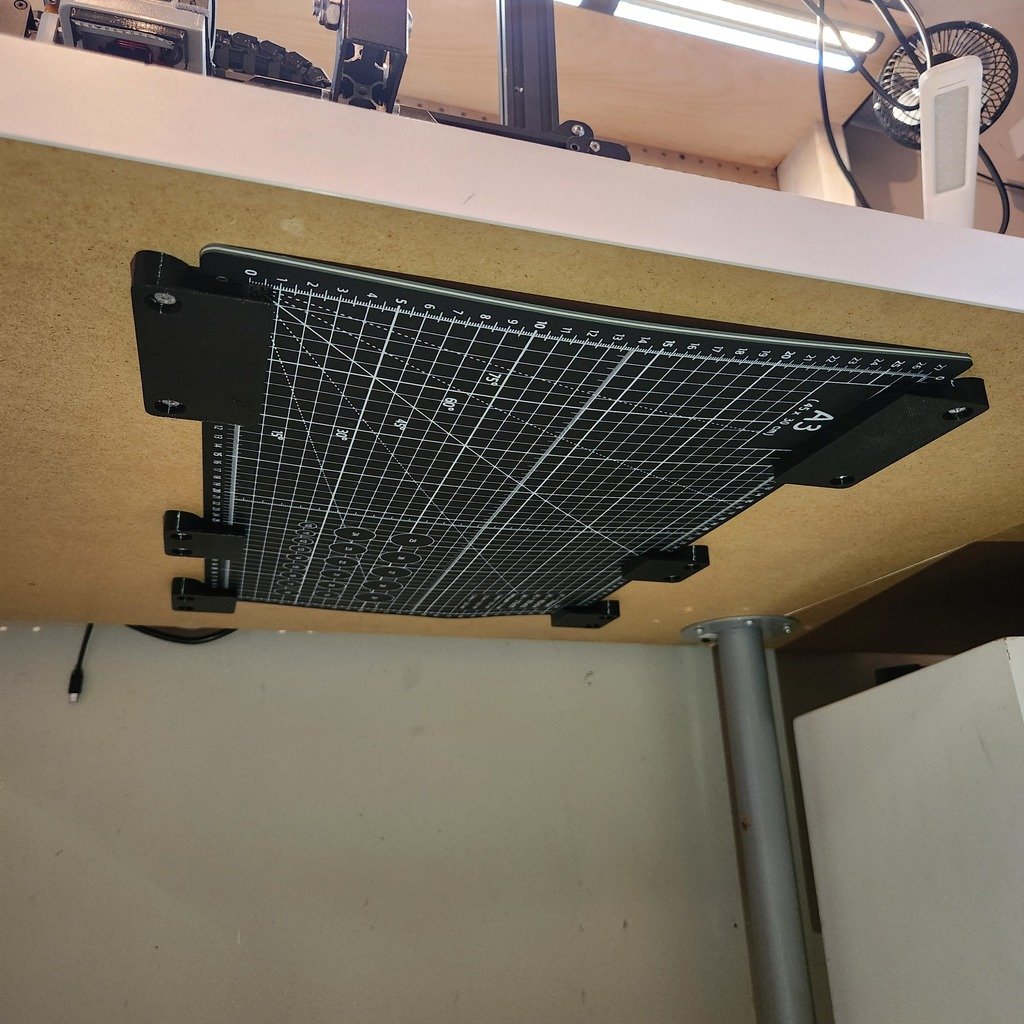 Under Desk Cutting Mat Holder 