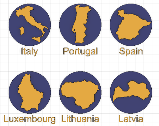 EU countries buttons — miniatura 6