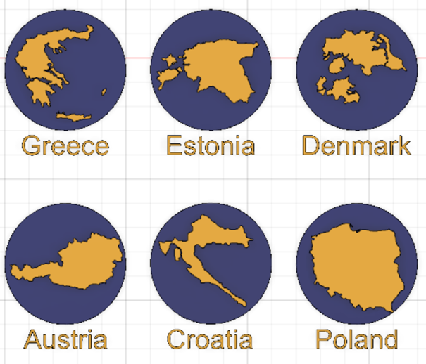 EU countries buttons — miniatura 7