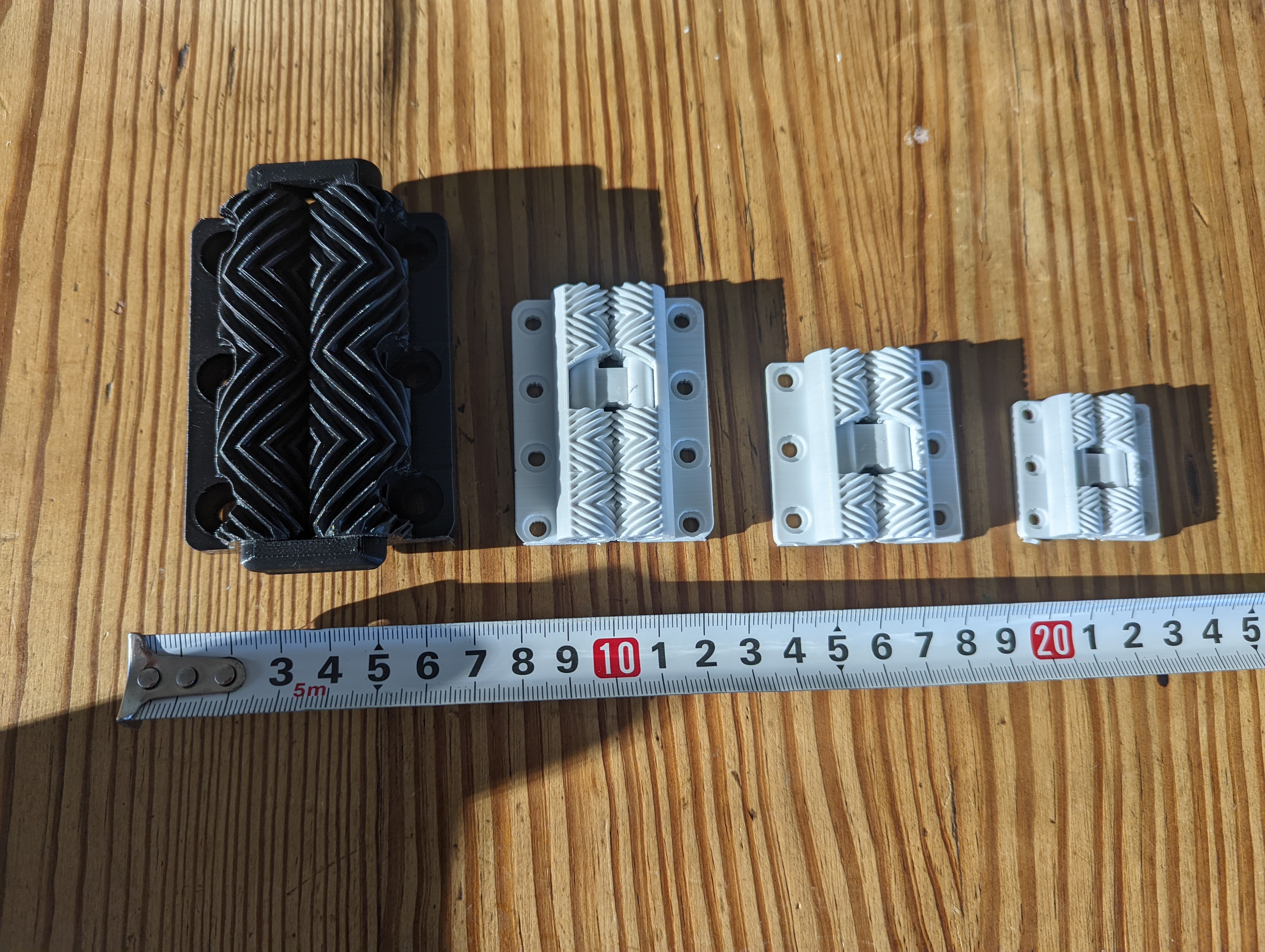 Print in place mini gear hinge assortment
