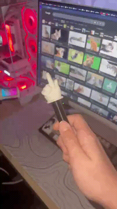 Collapsible Pointer Finger Stick V2 3D model