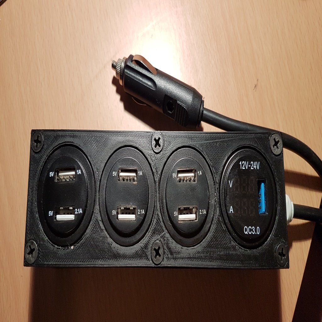 Multiple USB chargers for sailboat