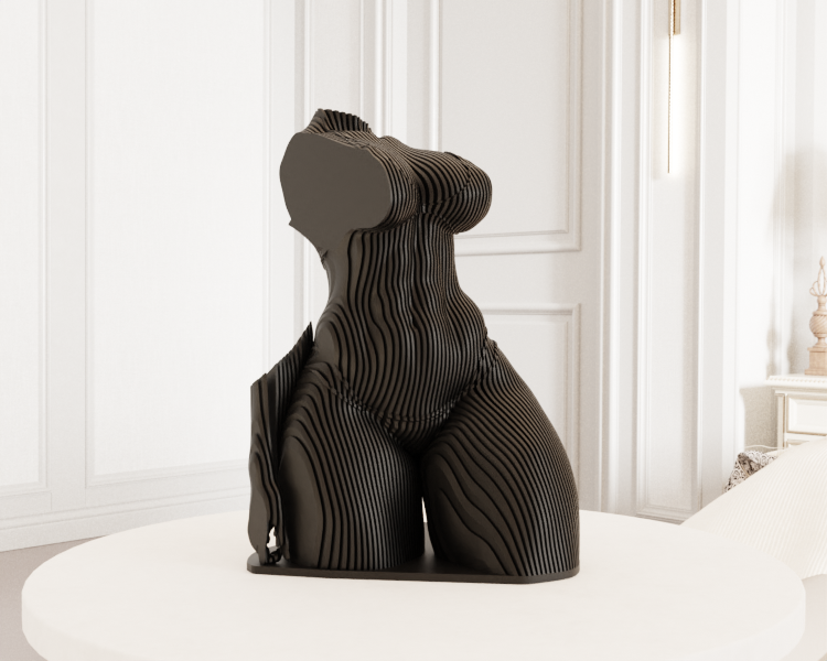Chun-Li Slices with Base 3D Printable Model – Fighter Character Display STL File
