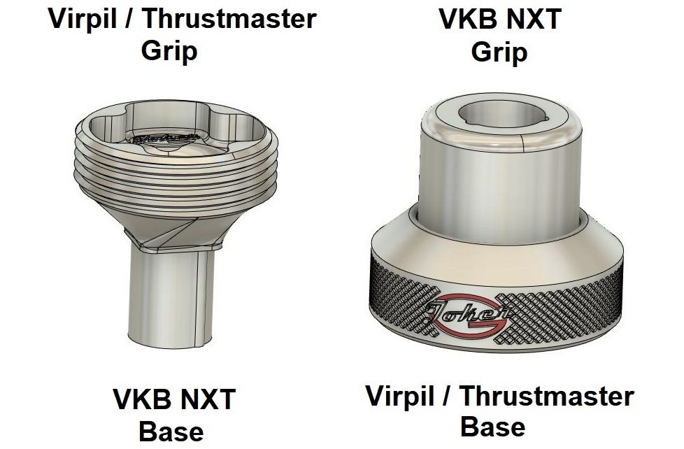 VKB NXT to Virpil/Thrustmaster Joystick Mechanical Interface