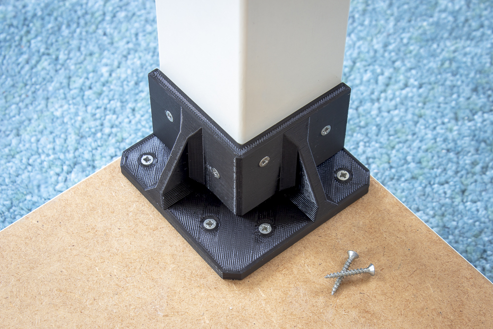 Strong Lack Bracket - adapted for 2.5mm Ø countersunk screws