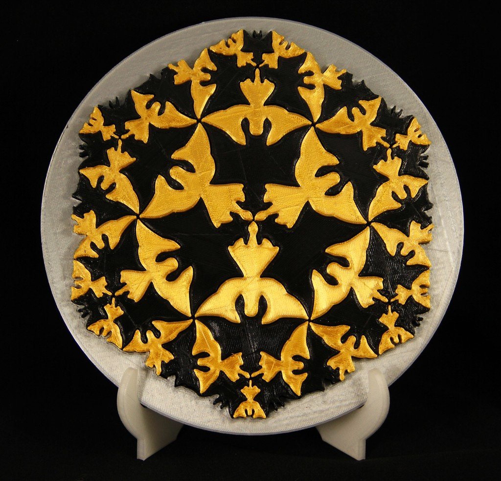 Escher Puzzle Circle Limit IV (Heaven and Hell)
