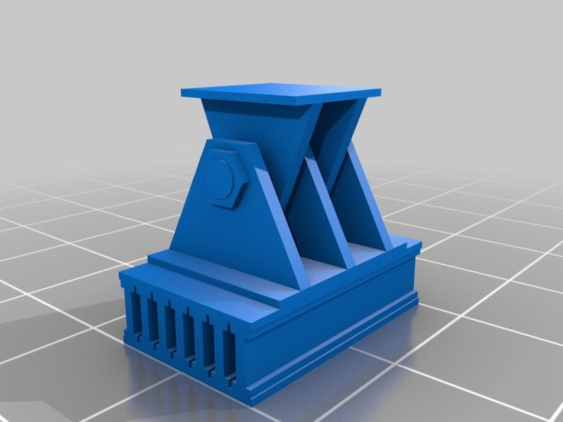 HO Scale Bridge Shoe (Pedestal) by BK Hobby Download free STL model