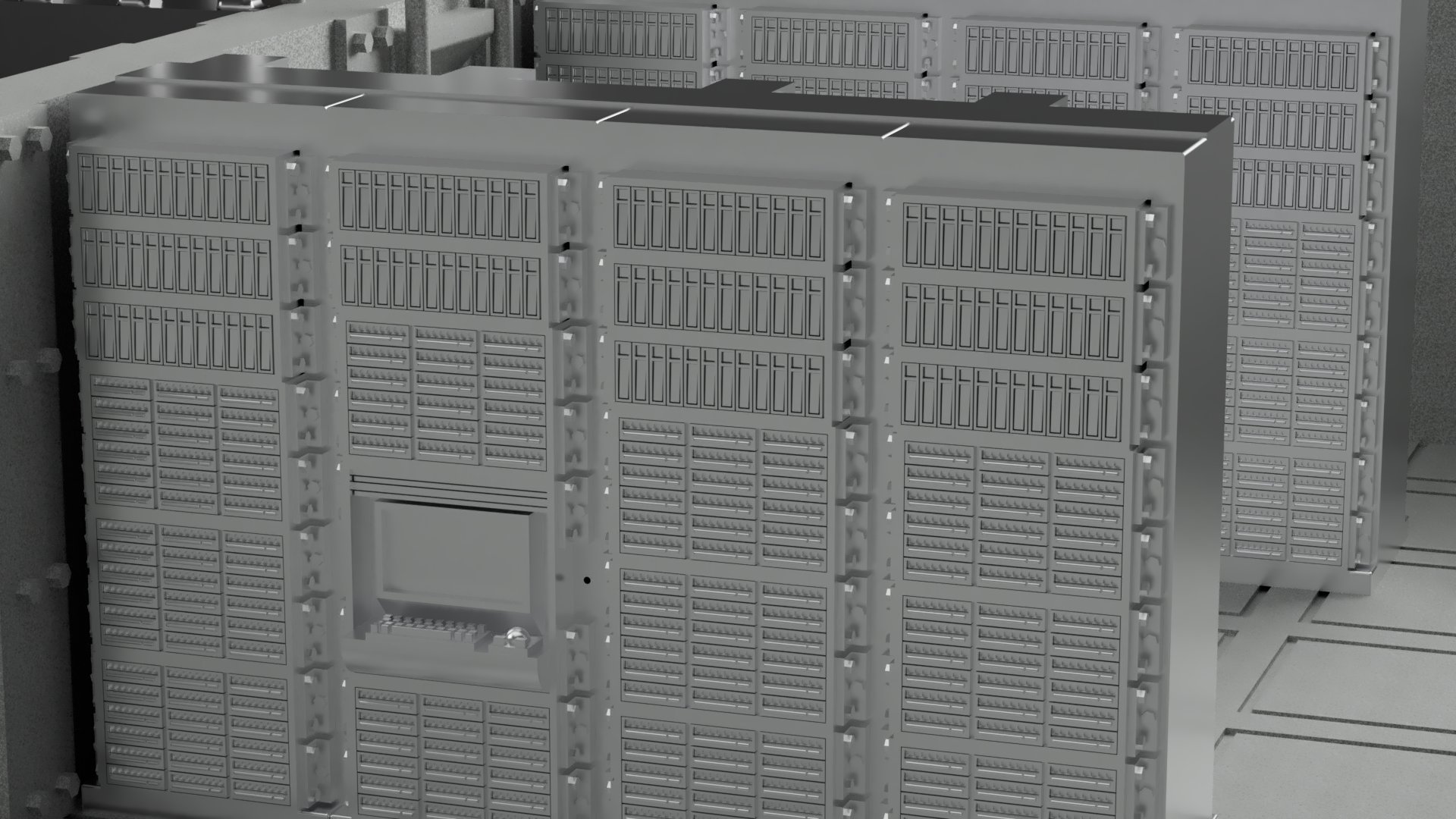 Multiscale Data Racks for Sci-Fi and Cyberpunk Wargaming 6mm 10mm 15mm