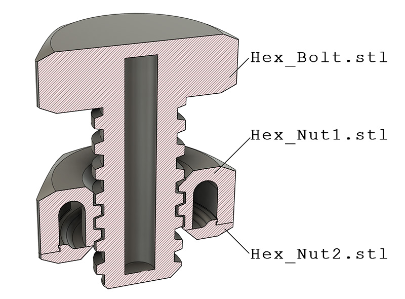 Beads - Hex Nuts