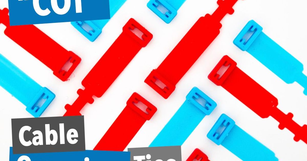 COT Cable Organizer Ties by GlennovitS 3D Download free STL model