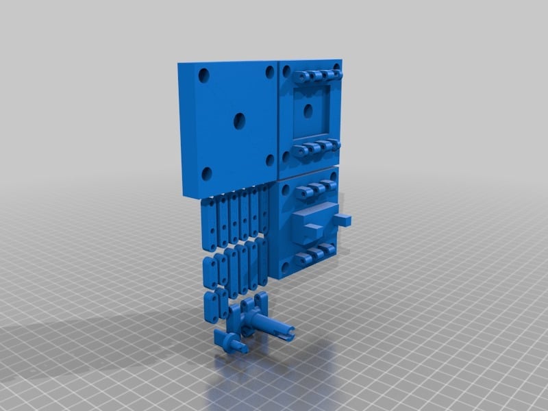 Miniatura 4 do modelo 3D Injection Molding Machine - Closing Unit