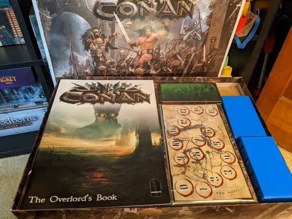 Conan retail board game insert/organizer for sleeved cards (Monolith) w/2 expansions