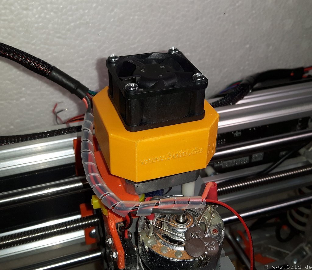 NEMA 17 Stepper Motor cooling 40mm Fan by 3DMuc Download free STL