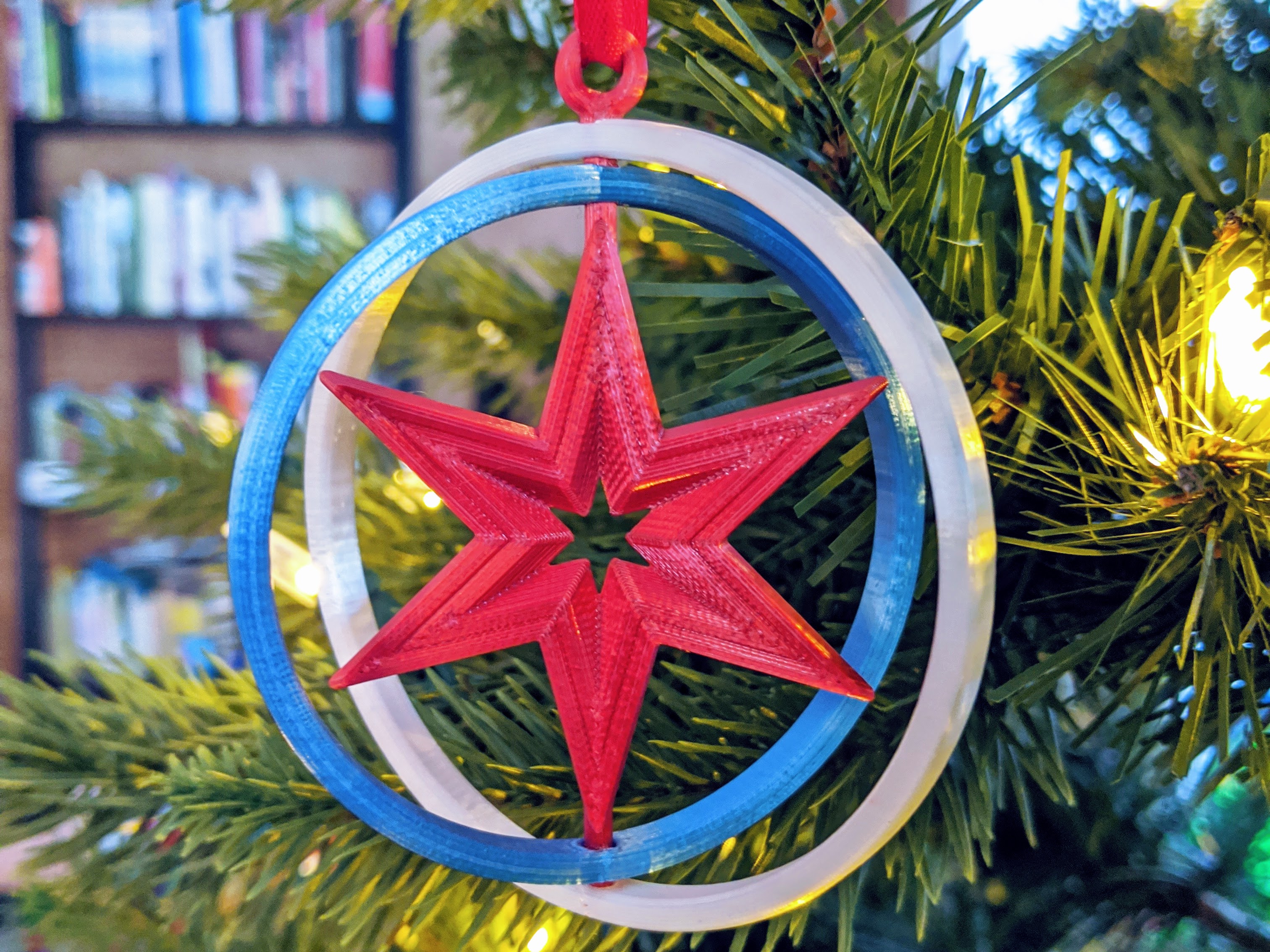Chicago Star Christmas Ornament