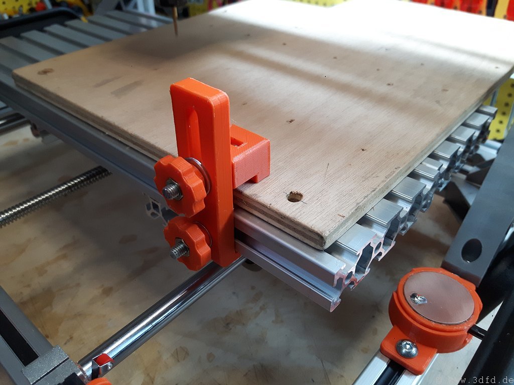 Clamp holder for a 3018 CNC milling / engraving machine Ver.2 by 3D-Muc, Download free STL model