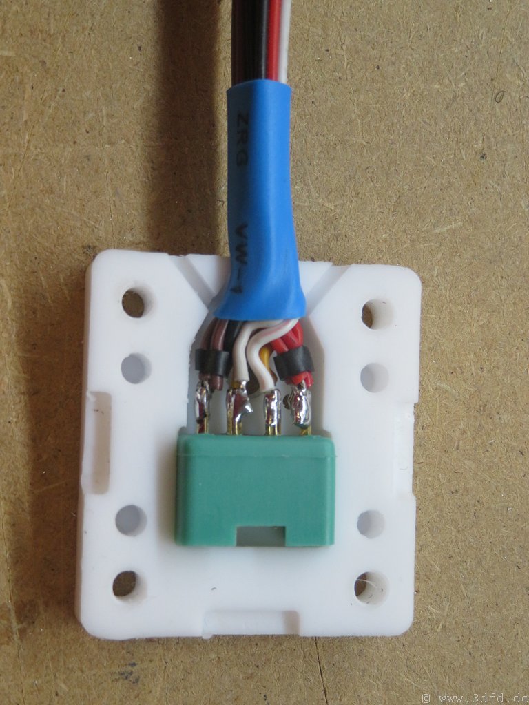 MPX plug form for hot glue