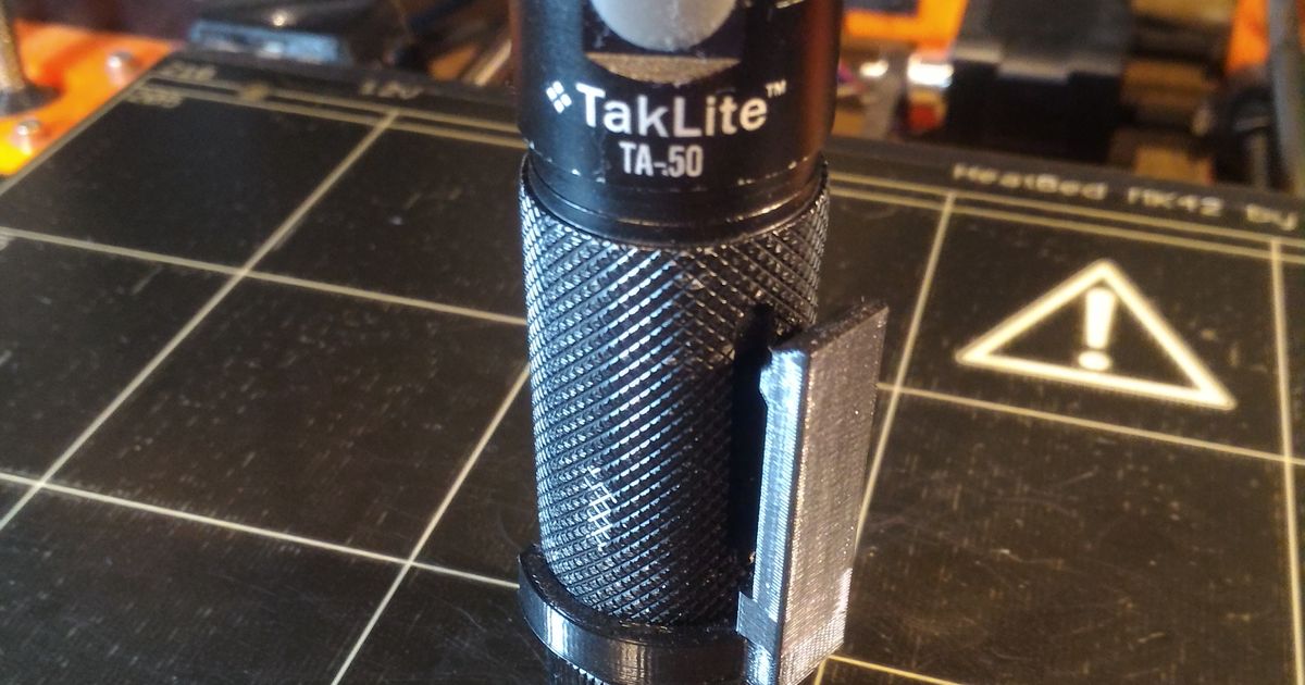 Flashlight Pocket Clip Taklite TA50 (SCAD Remixable) by bpienig