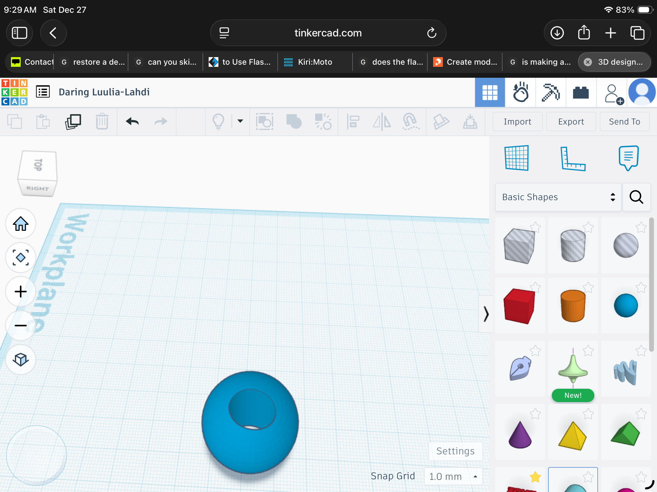 3-D printable bead