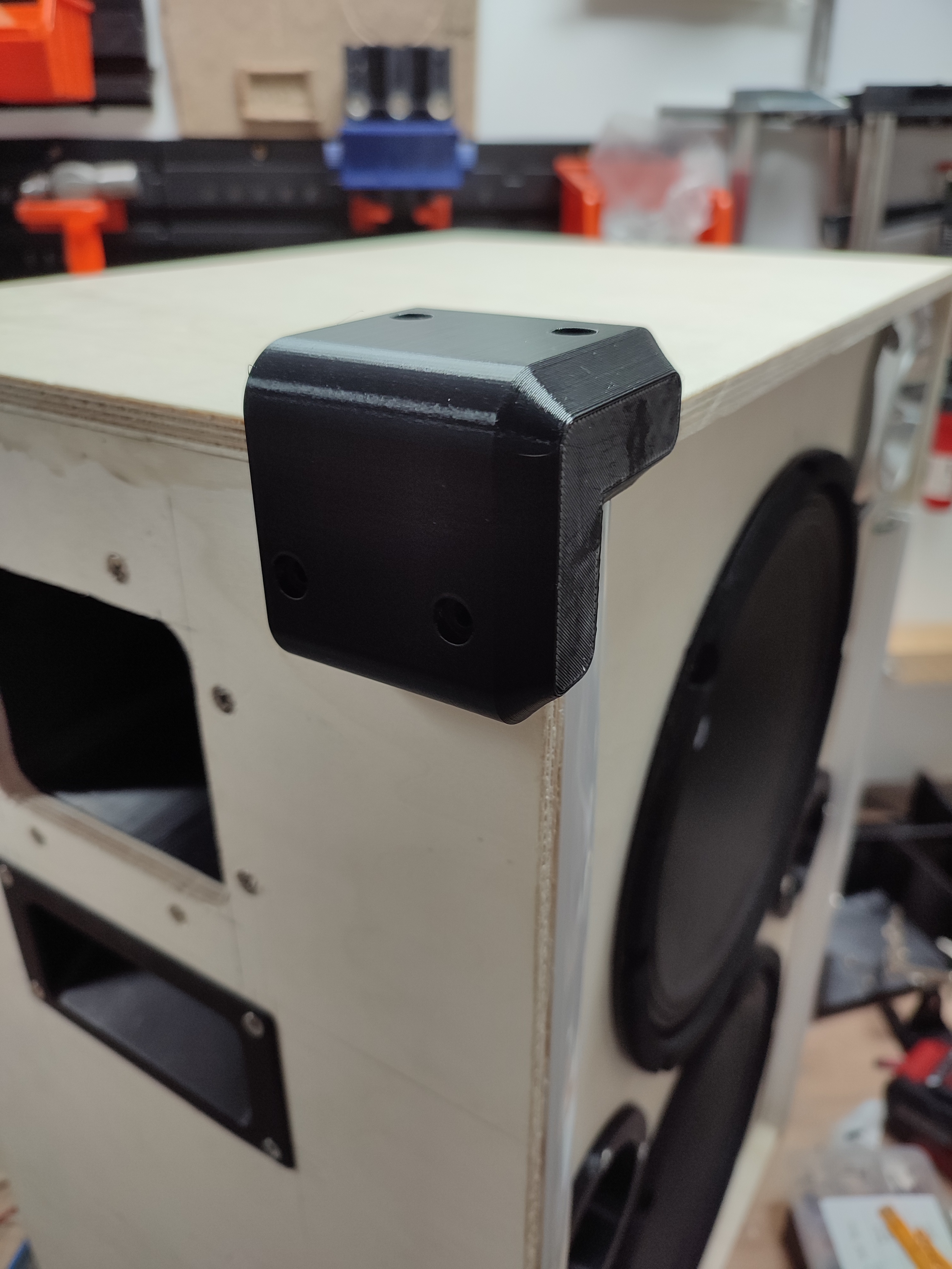 Corner protection for speaker etc.