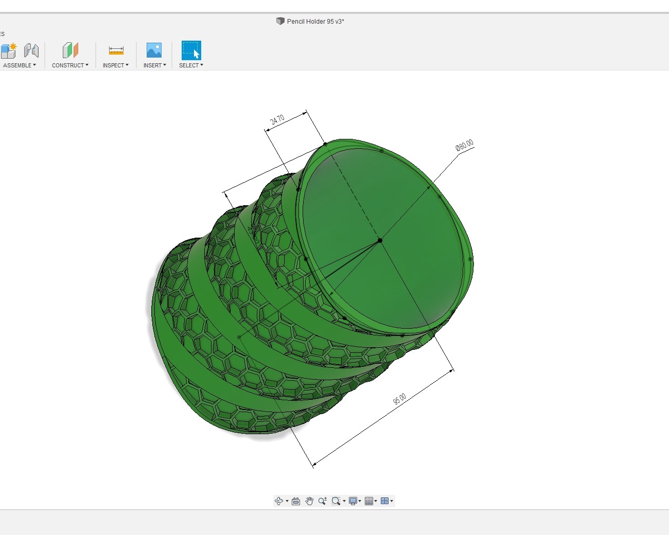 Pencil holder from Fusion360 school — thumbnail 3
