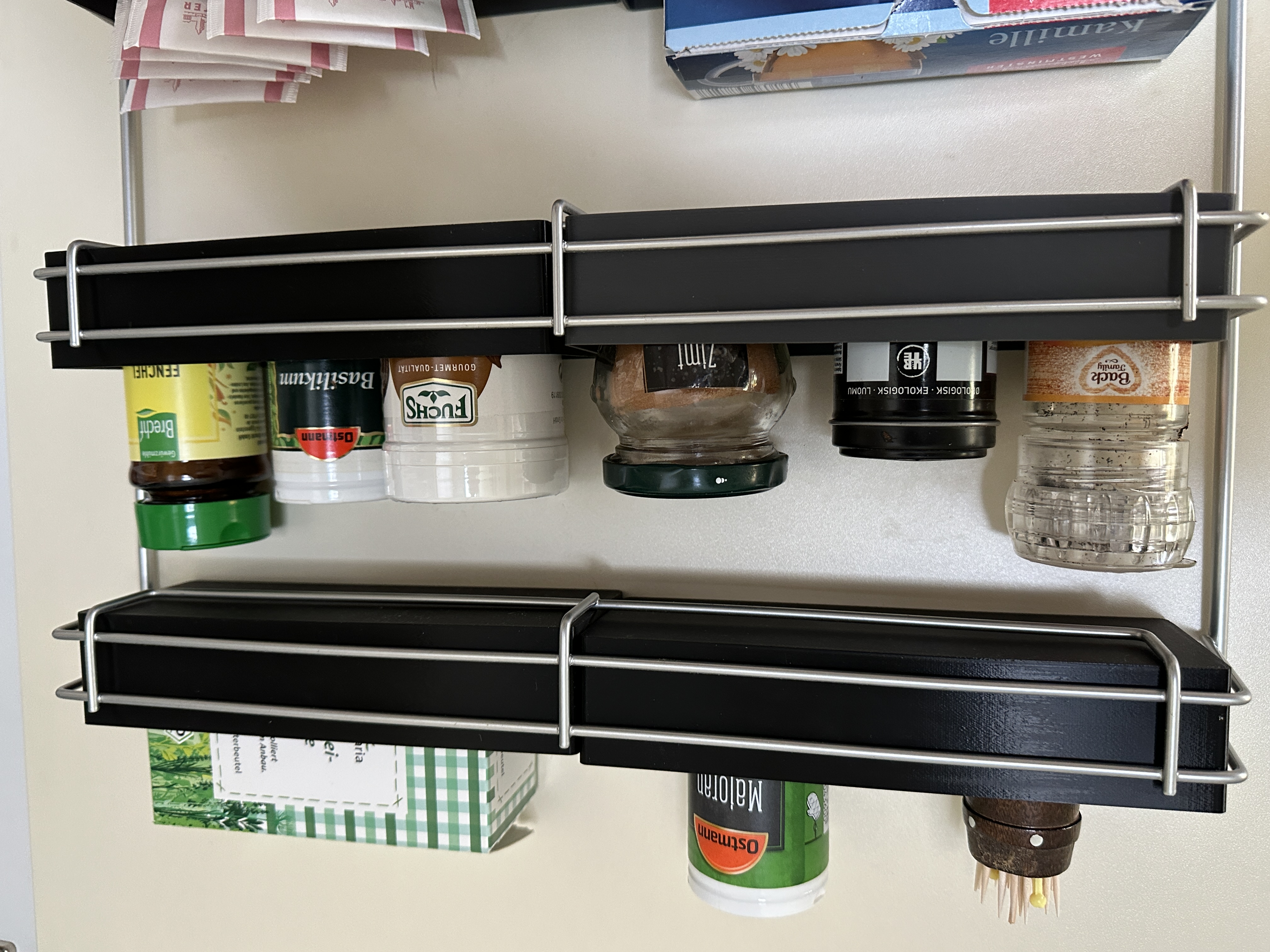 Spice Rack Box for Kitchen Cabinet (58x170 mm, rounded) - Gewürzregalbox für Küchenschrank