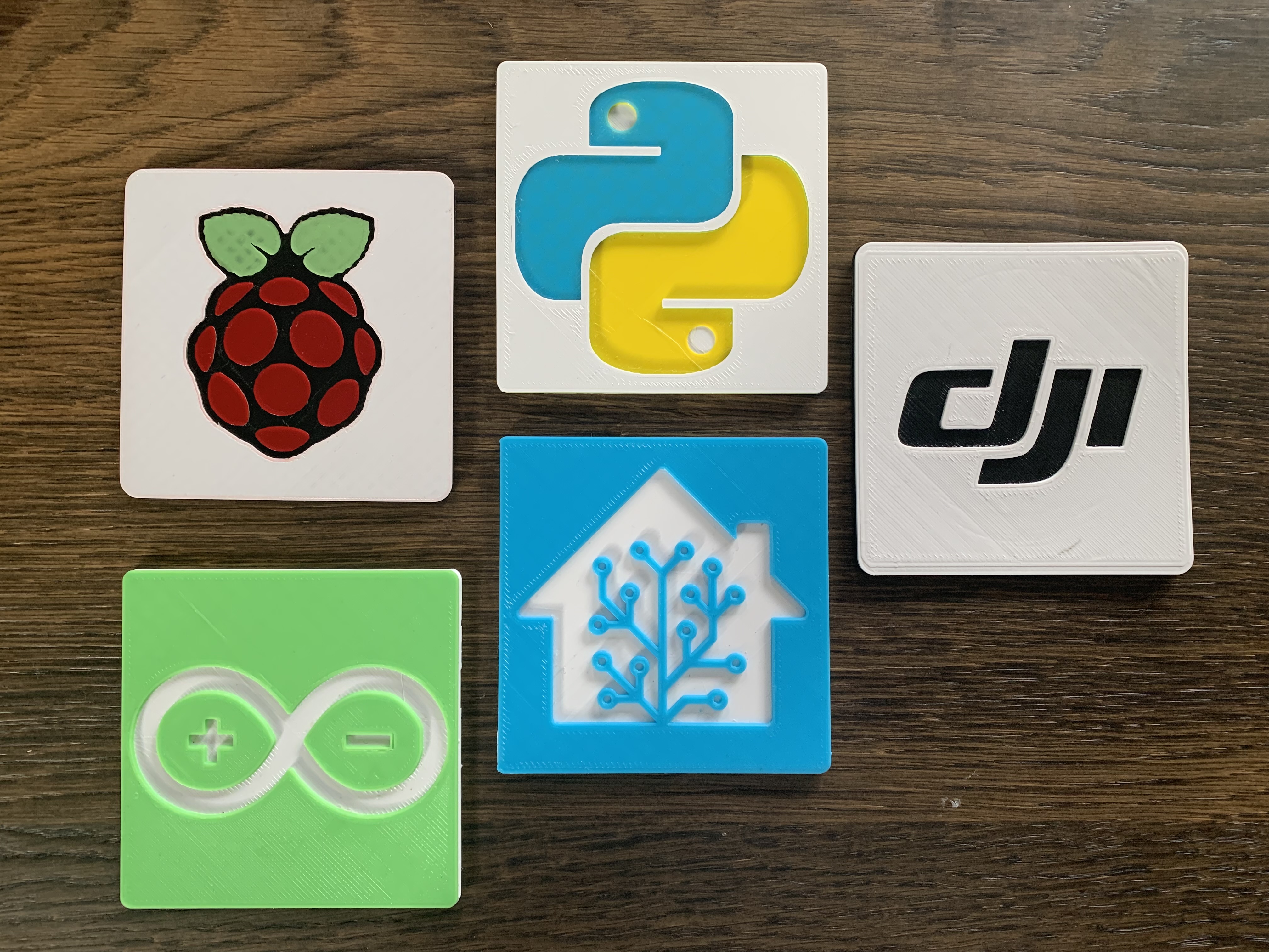 Set of 5 geeky coasters