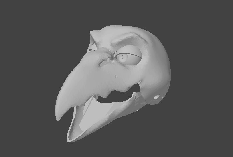 Puppet-head base - version 83 - fantasy crow