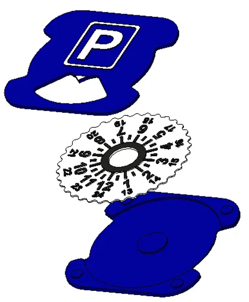 Park Lite parking disc rail by roor77, Download free STL model
