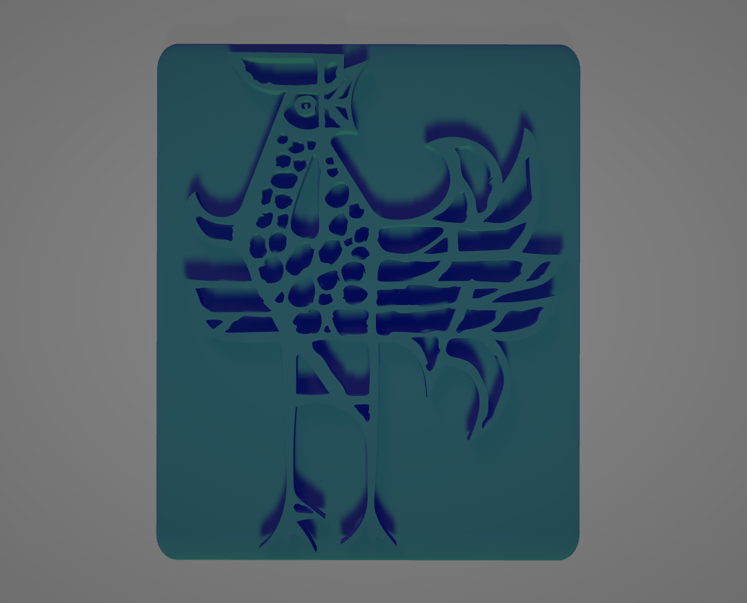 Celestino Piatti's Rooster magnet & keychain