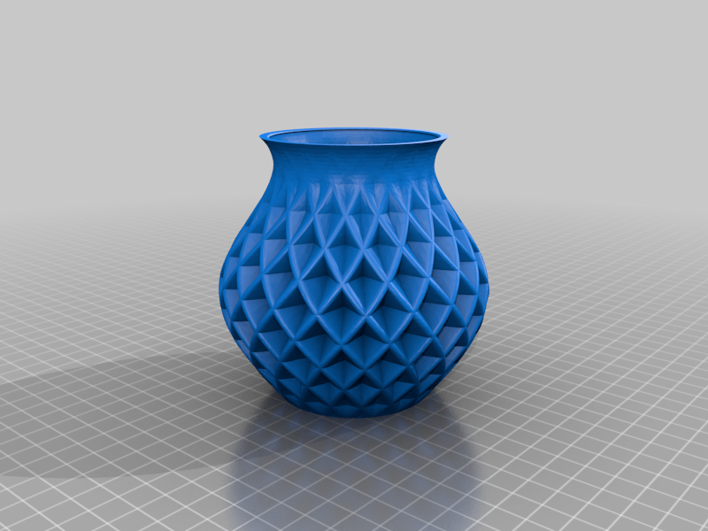 Vase Double Twist 125mm tall 2.5mm walls