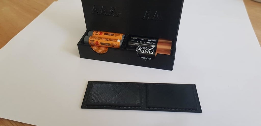 Miniatura 6 do modelo 3D AA-AAA Battery Storage Box