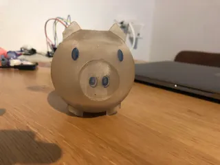 Glass piggy bank with money from series the squid game Netflix 3D model