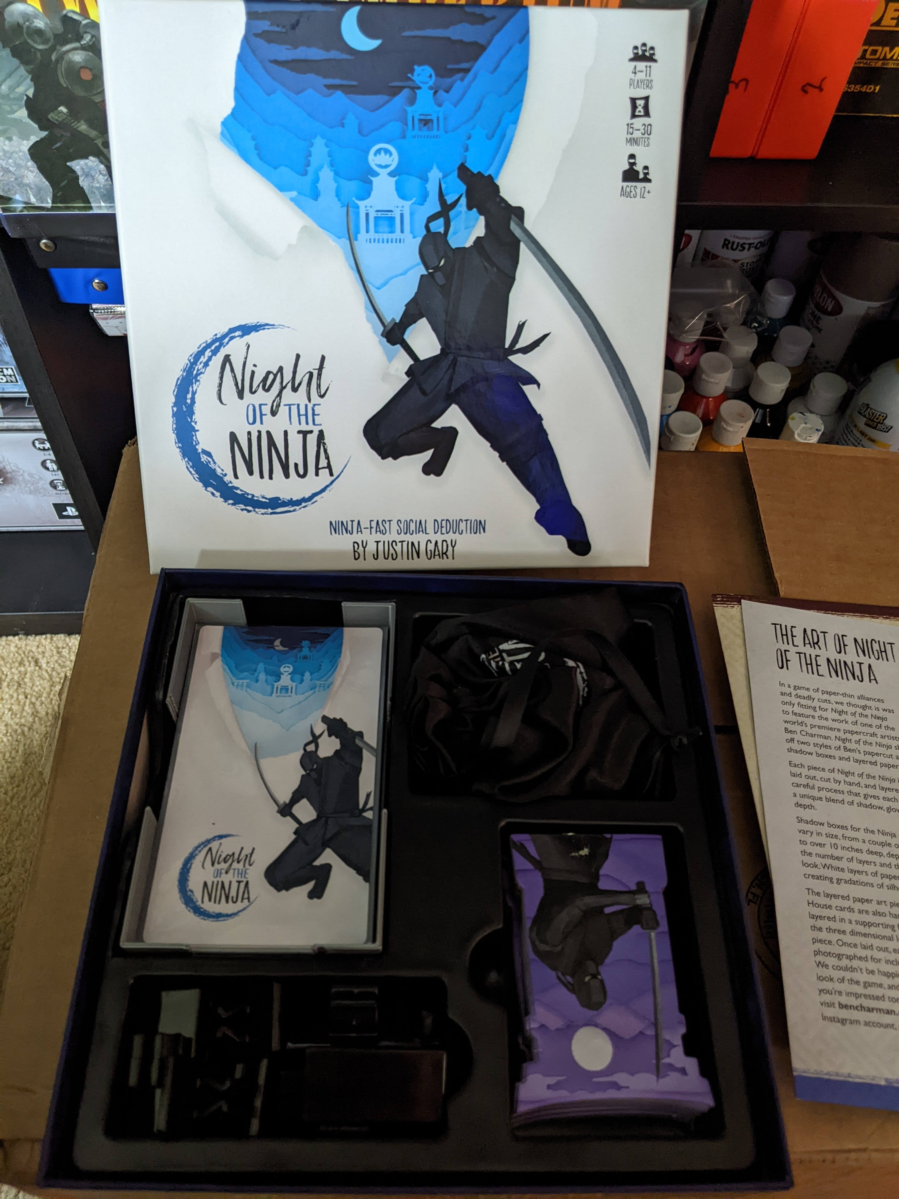 Night of the Ninja box insert/organizer - sleeved card holder