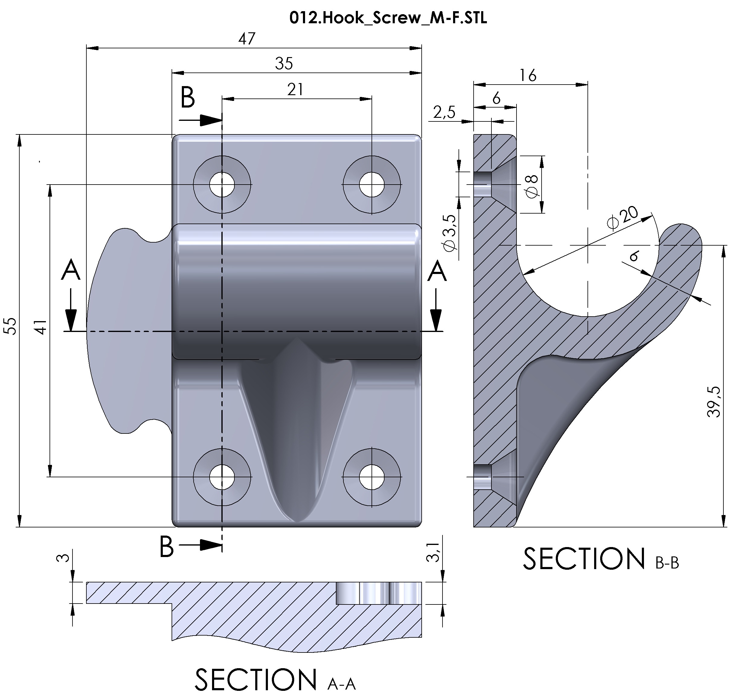 Modular Hook by Ordinary Contraptions | Download free STL model ...