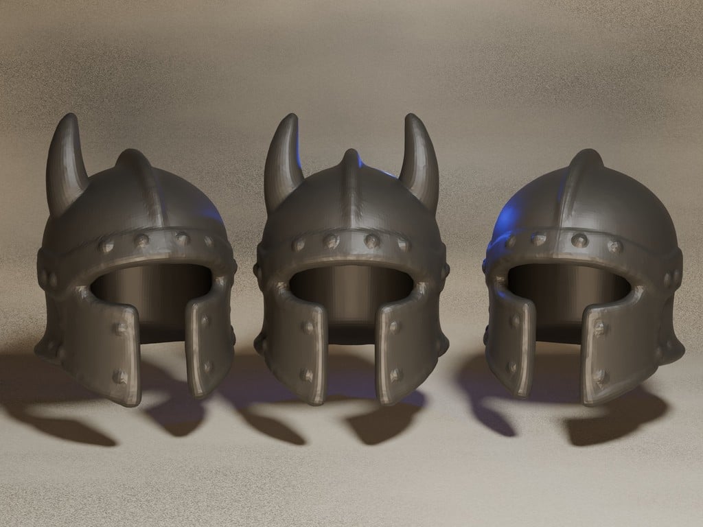 Metal Helmet Variants + Gorget